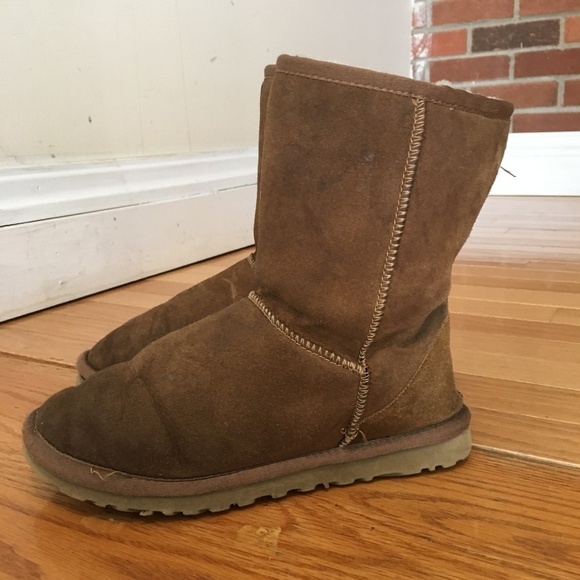 Womans Ugg 5825 Leather Slip-on Short Boots 6 W - Picture 4 of 7